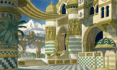 グリンカのオペラ「ルスランとリュドミラ」のスケッチ、1913 作： Ivan Yakovlevich Bilibin